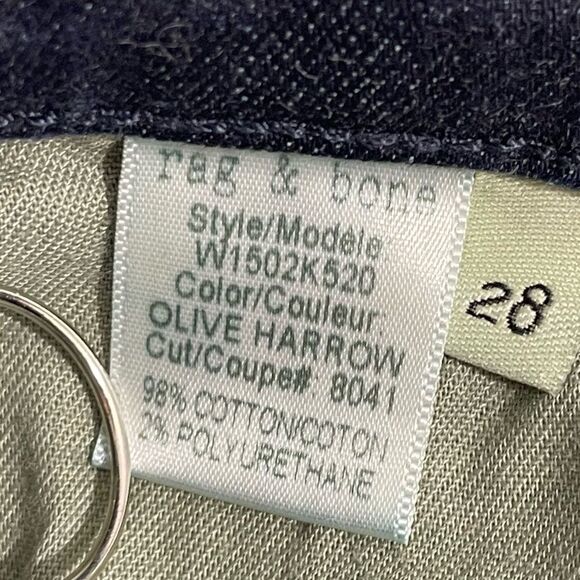 Rag & Bone Ankle‎ Skinny Jeans Size 28 Dark Blue Wash - Olive Harrow W1502K520 - Picture 8 of 8